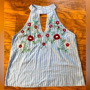 Blue rain top. Size large💙